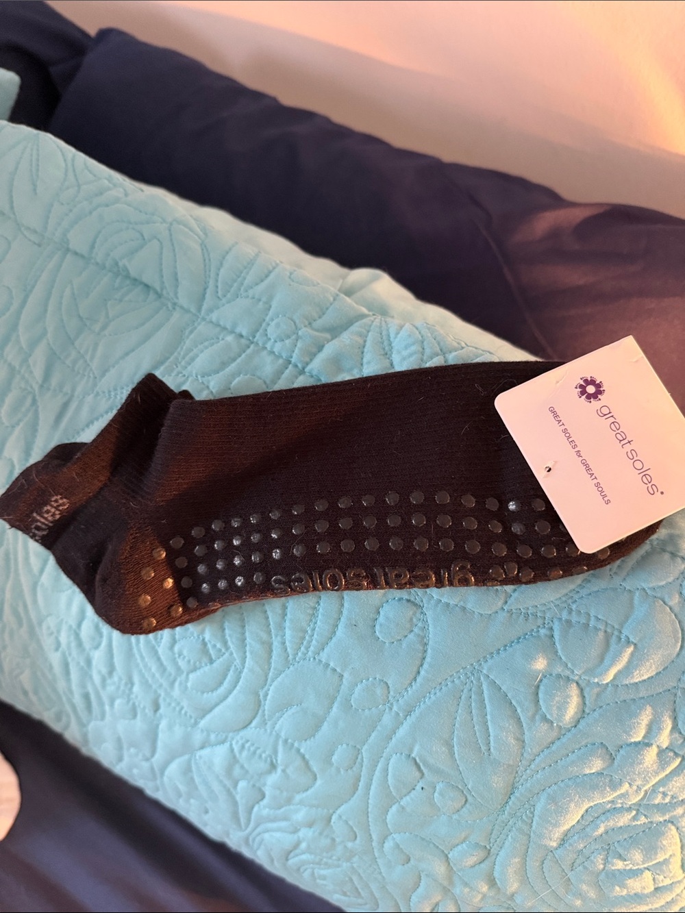 Great Soles Men's Black Grip No-Show Socks - Fits 12-16